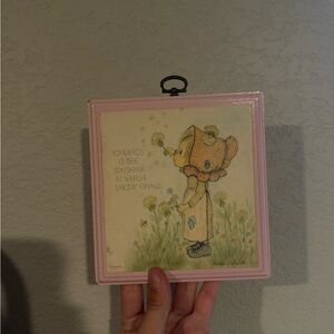 Hallmark Pink and Green Whimsical Art 1970s